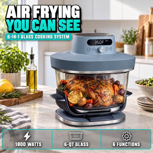 Livora Crispi Pro 6-in-1 Glass Air Fryer