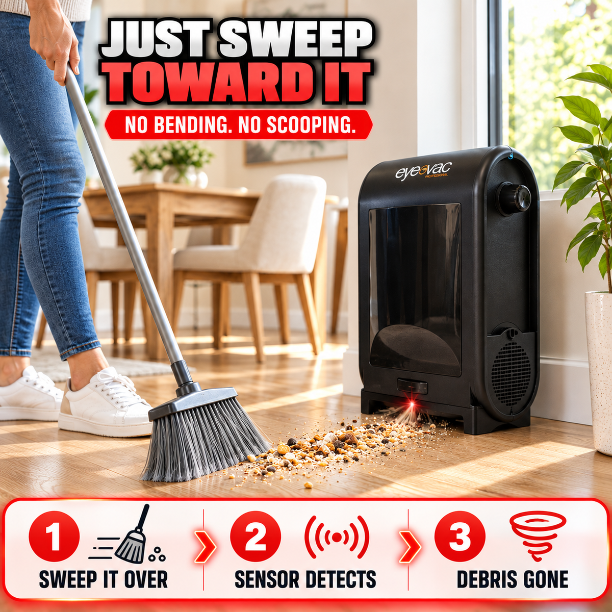 Sweep Vac Pro Touchless Vacuum