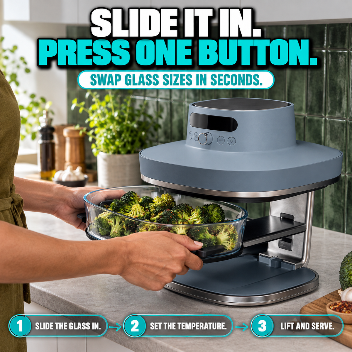 Livora Crispi Pro 6-in-1 Glass Air Fryer
