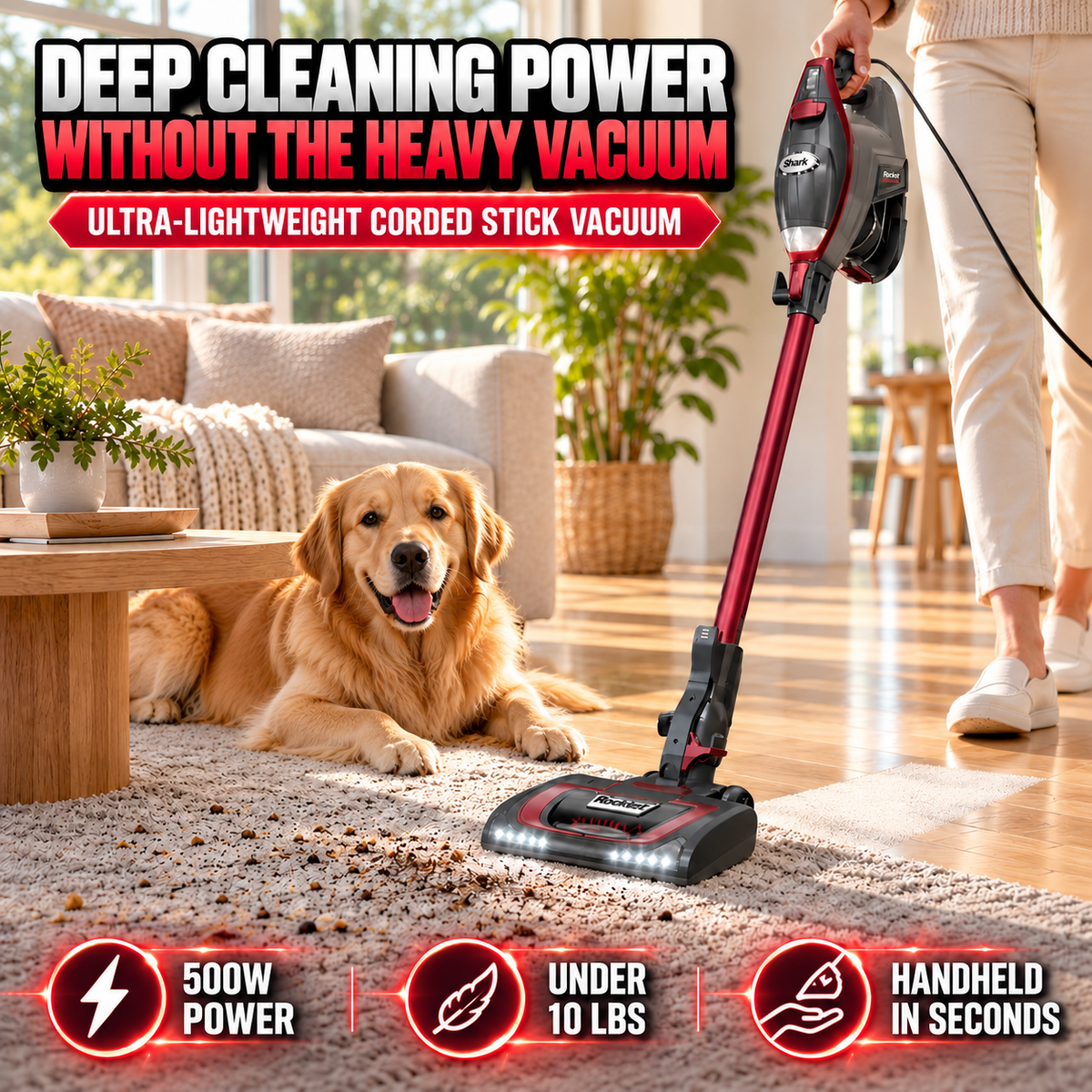 Rocket Pro Corded Stick Vacuum