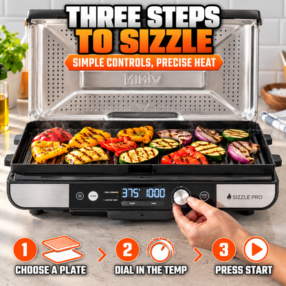 Sizzle Pro 2-in-1 Indoor Griddle