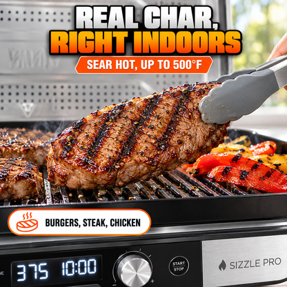 Sizzle Pro 2-in-1 Indoor Griddle
